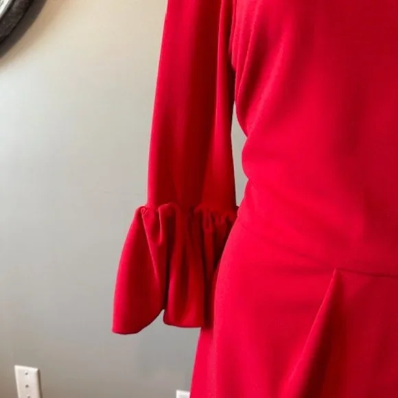 BETSY ADAMS RED DRESS - Picture 2 of 7